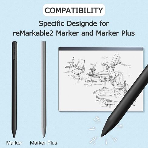 20 Pcs Pen Tips for Remarkable 2, Durable Remarkable Pen Tips,Replacement Tibs for Marker Pen/Marker Plus Pen,Replacements for Remarkable 2 Stylus Marker Pen/Marker Plus Pen Soft Pen Nibs in Saudi Arabia