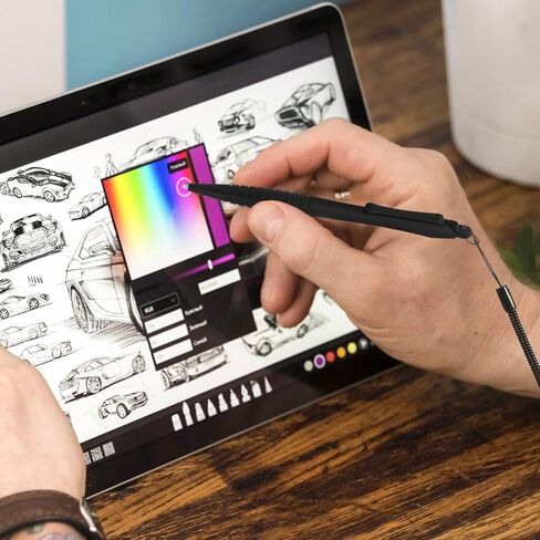 قلم Veemoon مع حبل زنبركي، 3 قطع قلم شاشة مرن محمول مقاوم للخدش، طرف قلم لمس عالي الحساسية، شاشة سعوية دقيقة، رسم قلم رصاص مقاوم، ليس للهاتف والكمبيوتر اللوحي in Kuwait