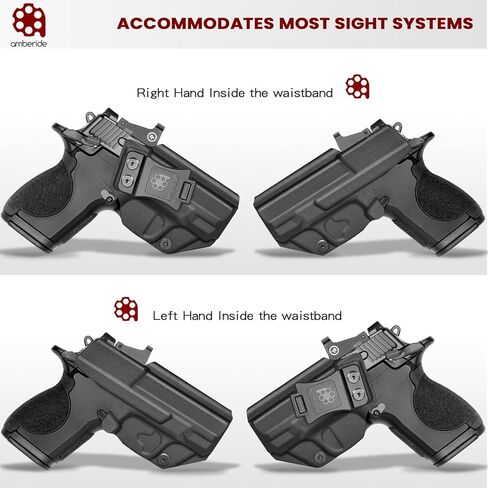 حافظة Amberide CSX IWB، حافظة Kydex-Boltaron داخل حزام الخصر لـ Smith & Wesson CSX E-Series 3.1 بوصة، احتفاظ آمن، 0–30 درجة قابلة للتعديل in Kuwait
