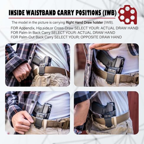 حافظة Amberide CSX IWB، حافظة Kydex-Boltaron داخل حزام الخصر لـ Smith & Wesson CSX E-Series 3.1 بوصة، احتفاظ آمن، 0–30 درجة قابلة للتعديل in Kuwait
