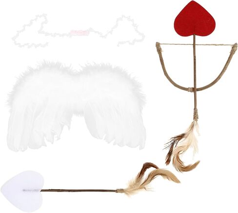 Zerodeko Cute Baby Cupid Wing Headband Angel Wings Baby Photo Prop Set Fashionable and Adorable Accessory in Saudi Arabia