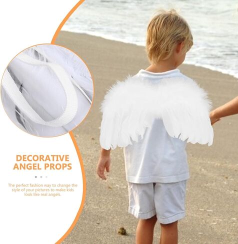 Zerodeko Cute Baby Cupid Wing Headband Angel Wings Baby Photo Prop Set Fashionable and Adorable Accessory in Saudi Arabia