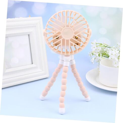 MERRYHAPY Octopus USB Fan Mini Creative Portable مروحة صغيرة للاستخدام المنزلي والمكاتب، تصميم دائري أصفر، أداة تبريد شخصية لشحن USB in Kuwait
