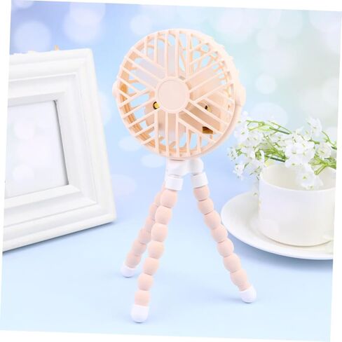 MERRYHAPY Octopus USB Fan Mini Creative Portable مروحة صغيرة للاستخدام المنزلي والمكاتب، تصميم دائري أصفر، أداة تبريد شخصية لشحن USB in Kuwait