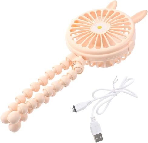 مروحة الأخطبوط USB صغيرة محمولة ومبتكرة صغيرة لمكتب المنزل تستخدم شحن USB دائري أصفر in Kuwait