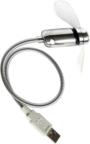 مروحة ساعة VANZACK USB مع شاشة LED، مروحة معقوفة صغيرة تعمل بالطاقة USB للكمبيوتر المحمول، وقت وامض محمول مناسب للمكتب والسفر in Kuwait