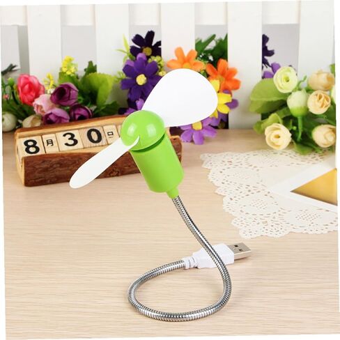 5pcs USB Mini Fans Flexible Neck Quiet Small Computer Cooling Fans for Travel and Office Use, Portable Adjustable Bladeless Air Movers Random Color in Saudi Arabia