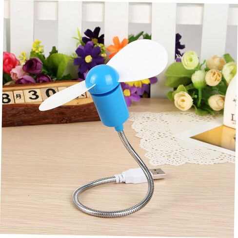 BESPORTBLE 5pcs USB Mini Fans Flexible Quiet Small Desk Cooling Fans for Laptop Computer, Portable Adjustable Airflow USB Cooling Gadget Set for Office Home Random Color in Saudi Arabia