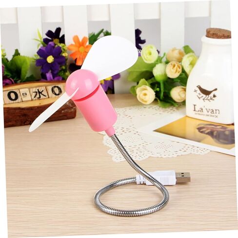 BESPORTBLE 5pcs USB Mini Fans Flexible Quiet Small Desk Cooling Fans for Laptop Computer, Portable Adjustable Airflow USB Cooling Gadget Set for Office Home Random Color in Saudi Arabia