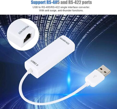 محول plplaaoo USB إلى RS485 RS422 محول من الدرجة الصناعية مع رقاقة PL2303 مضادة للارتفاع ومضادة للرعد للأتمتة الصناعية، أبيض 20 سم in Saudi Arabia