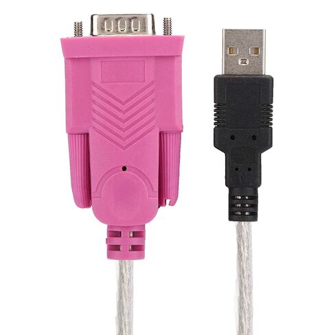 Acouto USB 2.0 to RS232 Serial Port Cable Converter DB9 Universal Male Connector for Barcode Scanner, PDA, Label Printer, Security System in Saudi Arabia