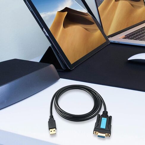 USB to RS232 Adapter with PL2303 Chipset Serials Converter Cable USB 2.0 Male to RS232 Female for Scanner Cameras Serials Port Communication in Saudi Arabia