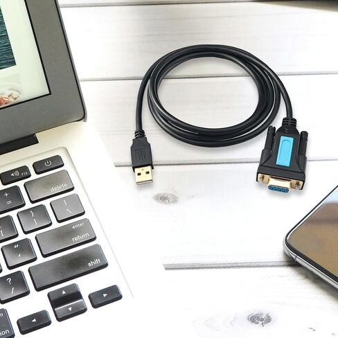 USB to RS232 Adapter with PL2303 Chipset Serials Converter Cable USB 2.0 Male to RS232 Female for Scanner Cameras Serials Port Communication in Saudi Arabia