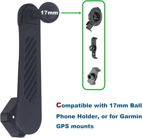 Aluminium 17mm/0.67" Ball Mount Extension Arm, Solid 17mm Vent Clip Ball Extender Female to Male for Car Vent Solid Phone Holder - Metal Made (4.26" Long) in Saudi Arabia