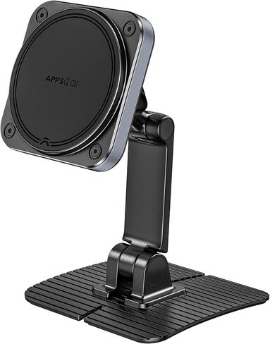 APPS2Car Magnetic Phone Holder for Car, 360° Adjustable Car Cell Phone Holder Mount with Large Adhesive Base, Fits Flat & Curved Dashboards, Compatible with Magsafe iPhone, Samsung, Smartphones in Kuwait