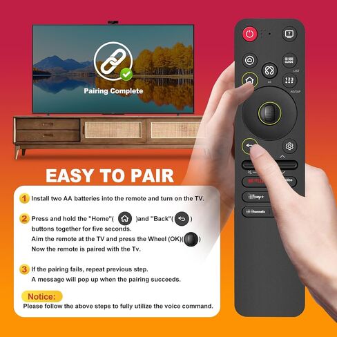 بديل MR25GA لجهاز التحكم عن بعد LG Magic TV، متوافق مع جميع أجهزة التلفاز LG، لـ OLED، QNED، UHD، LED، LCD (2019-2025)، يتضمن الذكاء الاصطناعي والمؤشر والصوت. in Kuwait