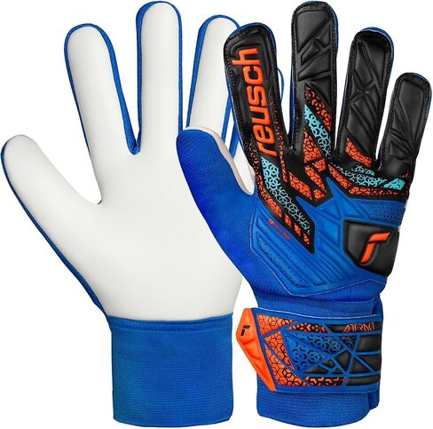 Reusch Attrakt Starter Solid Junior Goalie Gloves, Soccer Goalkeeper Gloves Breathable, Durable, for Artificial Grass & Hard Surfaces, Youth in Saudi Arabia
