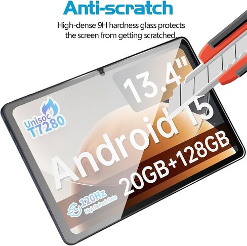 واقي شاشة مكون من قطعتين لجهاز TECLAST T65 Android 15 Tablet مقاس 13.4 بوصة، غشاء زجاجي مقوى مقاوم للخدش عالي الدقة لحماية السقوط TECLAST T65، حساس للمس، مضاد لبصمات الأصابع in Kuwait