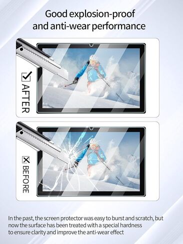 واقي شاشة لجهاز HDTABLET CP20S Android 15 Tablet 10 بوصة، مضاد للخدش 9H صلابة اللمس الحساسة 2.5D حواف مستديرة خالية من الفقاعات سهلة التركيب، عبوتان. in Kuwait