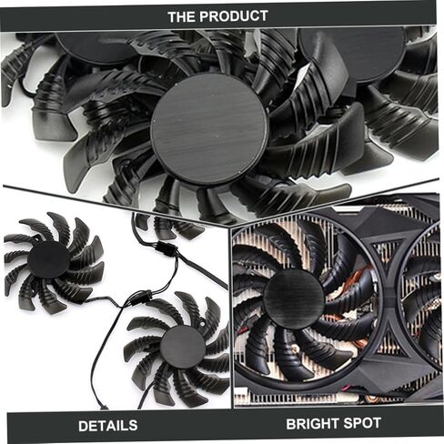 BESPORTBLE Graphic Card Cooling Fan 75mm Gpu Air Cooler Replacement for Gaming Graphics Cards Computer Gpu Cooling Accessory in Kuwait