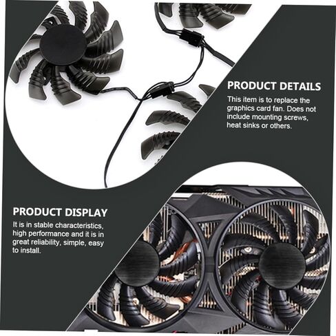 BESPORTBLE Graphic Card Cooling Fan 75mm Gpu Air Cooler Replacement for Gaming Graphics Cards Computer Gpu Cooling Accessory in Kuwait