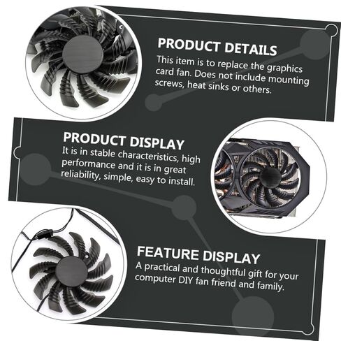 BESPORTBLE Graphic Card Cooling Fan 75mm Gpu Air Cooler Replacement for Gaming Graphics Cards Computer Gpu Cooling Accessory in Kuwait