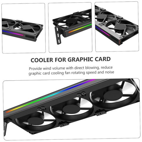 مبرد بطاقة الرسومات Argb 5v مروحة تبريد صغيرة صامتة لبطاقة فيديو Pci، ملحقات الكمبيوتر لأجهزة الكمبيوتر المكتبية للألعاب in Kuwait