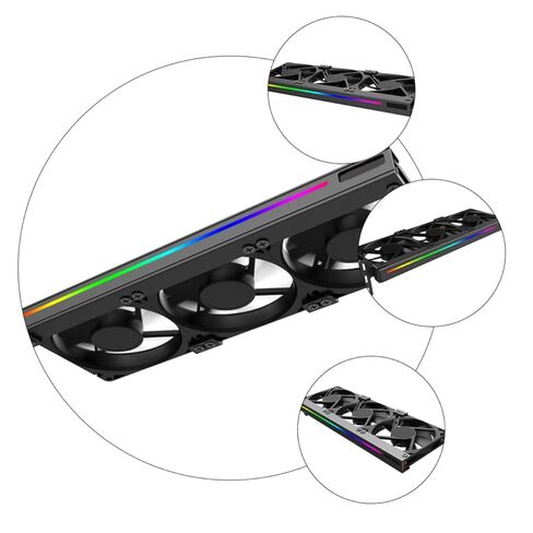 مبرد بطاقة الرسومات Argb 5v مروحة تبريد صغيرة صامتة لبطاقة فيديو Pci، ملحقات الكمبيوتر لأجهزة الكمبيوتر المكتبية للألعاب in Kuwait
