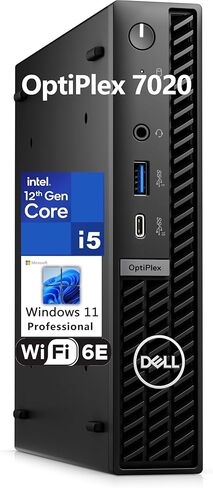 كمبيوتر مكتبي Dell OptiPlex 7020 MFF للأعمال، 7000 Micro Form Factor Mini، Intel Hexa-Core i5-12500T (Beat i7-11700T)، ذاكرة الوصول العشوائي DDR5 سعة 64 جيجابايت، 2 تيرابايت PCIe SSD، WiFi 6E، HDMI + 2 DisplayPorts، Windows 11 Pro in Kuwait