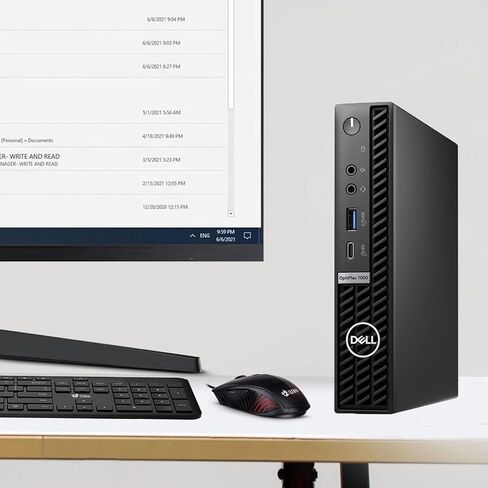 Dell OptiPlex 7000 Tiny Desktop PC - Intel Core i5-12th Gen - 16GB RAM - 512GB SSD - New 24-in LED Monitor - WiFi - Keyboard & Mouse - Windows 11 Pro - Mini PC for Business, Office, Home (Renewed) in Kuwait