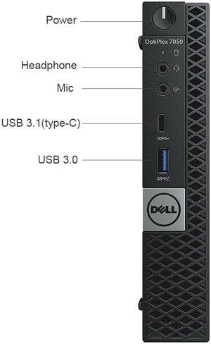 Dell OptiPlex 7050 Mini Desktop Computer, Micro PC w/ 27in LED Monitor, 7050 Mini PC i5-7500t up to 3.6GHz, 16GB RAM, 256GB SSD, Keyboard, DP Cord, Win11 pro(Renewed) in Saudi Arabia