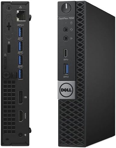 Dell OptiPlex 7050 Mini Desktop Computer, Micro PC w/ 27in LED Monitor, 7050 Mini PC i5-7500t up to 3.6GHz, 16GB RAM, 256GB SSD, Keyboard, DP Cord, Win11 pro(Renewed) in Saudi Arabia
