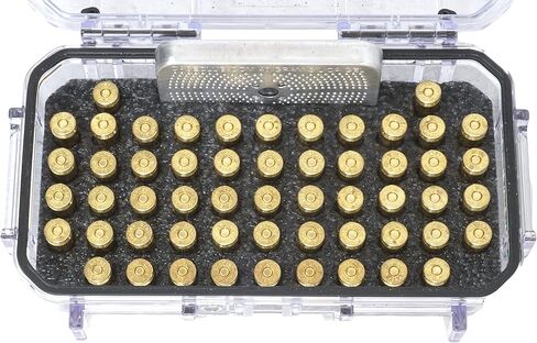 حقيبة تخزين الذخيرة طويلة الأمد من Case Club .45 ACP - تشتمل على هلام السيليكا المجفف للمساعدة في امتصاص الرطوبة ولها غطاء شفاف لسهولة الرؤية in Saudi Arabia