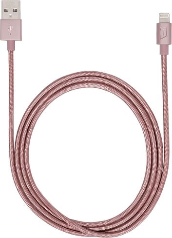 Braided Lightning Aluminum Sync/Charge Cable, 4 Feet, Gold (ACC99407CAI) in Saudi Arabia