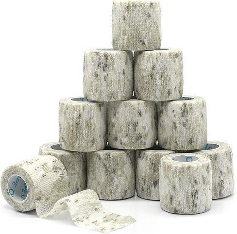 OK TAPE 12 Rolls Camo Wrap Self‑Adhesive Camouflage Tape for Stealth&Grip, Quiets Hunting Gear, Removable No Residue Camo Tape (2" x 177") in Saudi Arabia