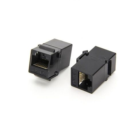 CAT5e UTP Ethernet Coupler, Keystone Jack Female-to-Female Inline Connector for UTP CAT5e Network Cable – Black (Pack of 25) in Kuwait