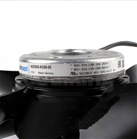 HA2D250-AD26-05 M2D068-DF 400/480VAC 0.25/0.32A مروحة محرك المغزل لمروحة HA2D250-AD26-05 AC المحورية in Kuwait