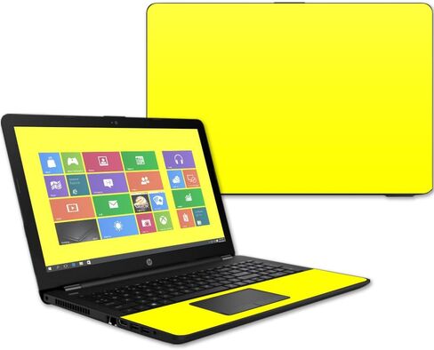 غلاف MightySkins متوافق مع كمبيوتر HP 15t المحمول مقاس 15.6 بوصة (2017) - أصفر خالص | غطاء ملتف من الفينيل واقٍ ومتين وفريد ​​من نوعه | سهل التطبيق والإزالة وتغيير الأنماط | صنع في الولايات المتحدة الأمريكية in Kuwait