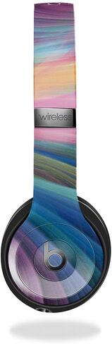 غلاف متوافق مع Beats Solo 4 - Rainbow Waves - غطاء لاصق واقٍ من الفينيل الفاخر 3M - سهل الاستخدام | صُنع في الولايات المتحدة الأمريكية بواسطة MightySkins in Saudi Arabia