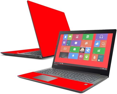 MightySkins Skin Compatible with Lenovo IdeaPad 320 17" (2017) - Solid Red | Protective, Durable, and Unique Vinyl Decal wrap Cover | Easy to Apply, Remove, and Change Styles | Made in The USA in Saudi Arabia