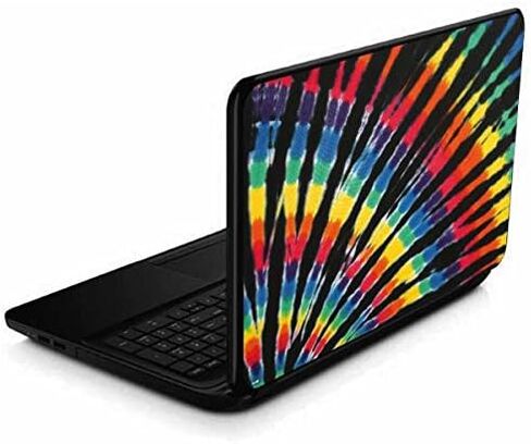 غلاف كمبيوتر محمول من Skinit متوافق مع 15.6 بوصة 15-d038dx - صبغة زرقاء سائلة مرخصة رسميًا - تصميم قوس قزح in Saudi Arabia