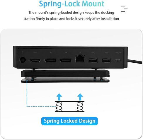 حامل IFCASE تحت المكتب/الجدار لمحطة إرساء Dell UD22، WD22TB4، WD19، WD19S، WD19TB، WD19TBS، WD19DCS مع حامل لبنة الطاقة (180 واط/130 واط) (أسود) in Kuwait