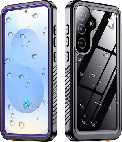 SPIDERCASE Only Designed for Samsung Galaxy S25 Case Waterproof,Built-in [ Screen + Camera Lens Protector][IP68 Underwater] Full Protection Heavy Duty Shockproof Anti-Scratched Phone Case,Black in Kuwait