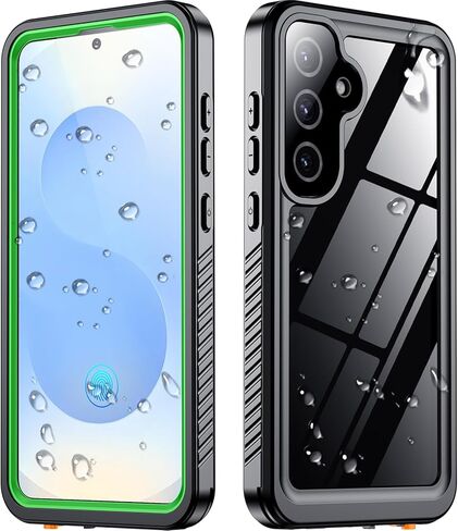SPIDERCASE Only Designed for Samsung Galaxy S25 Case Waterproof,Built-in [ Screen + Camera Lens Protector][IP68 Underwater] Full Protection Heavy Duty Shockproof Anti-Scratched Phone Case,Black in Kuwait