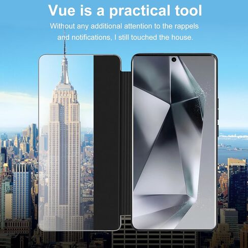 for Samsung Galaxy S24 Ultra Case Flip Leather Clear S-View [Touchable Window] for Samsung S24 Ultra Phone Case Smart Window Hard Flip Shockproof Protective Cover Galaxy S24 Ultra 5G Case Clear View in Kuwait