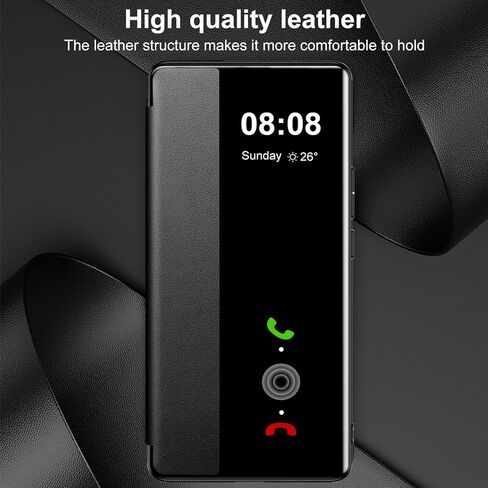 for Samsung Galaxy S24 Ultra Case Flip Leather Clear S-View [Touchable Window] for Samsung S24 Ultra Phone Case Smart Window Hard Flip Shockproof Protective Cover Galaxy S24 Ultra 5G Case Clear View in Kuwait