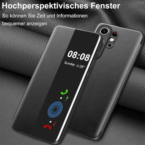 for Samsung Galaxy S24 Ultra Case Flip Leather Clear S-View [Touchable Window] for Samsung S24 Ultra Phone Case Smart Window Hard Flip Shockproof Protective Cover Galaxy S24 Ultra 5G Case Clear View in Kuwait