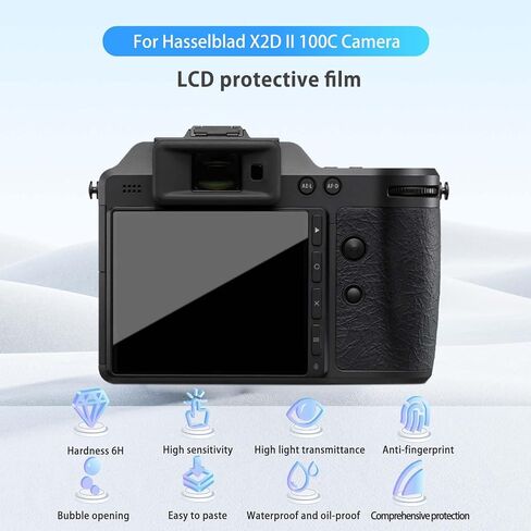 [عبوة من قطعتين] واقي شاشة لـ Hasselblad X2D II 100C، طبقة واقية عالية الدقة، صلابة 6 ساعات، خدش، مضاد لبصمات الأصابع، فيلم واقي لكاميرا Hasselblad X2D II 100C (ليس زجاجًا مقسى) in Kuwait