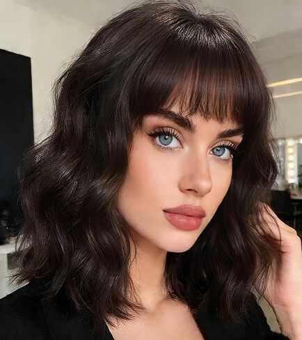 شعر مستعار أحمر مع الانفجارات القصيرة البوب ​​بوب النبيذ الأحمر للنساء 14 بوصة الكتف طول الكتف البديل البديل للاستبدال الشعر لاستخدام حفلة تأثيري in Saudi Arabia