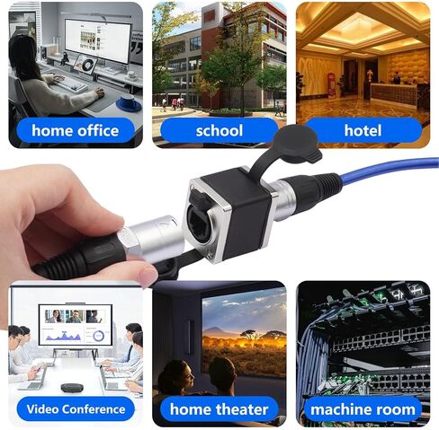 Yunseity RJ45 Coupler, IP68 Water Proof Female to Female Ethernet Cable Extender Connector with Locking System, for Cat5e Cat6 Cat7 Cat8 Cables and Outdoor Applications in Saudi Arabia